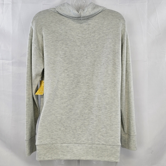 Rumi + Ryder Light Grey Funnel Neck Pullover Sweater Size L - Picture 4 of 8